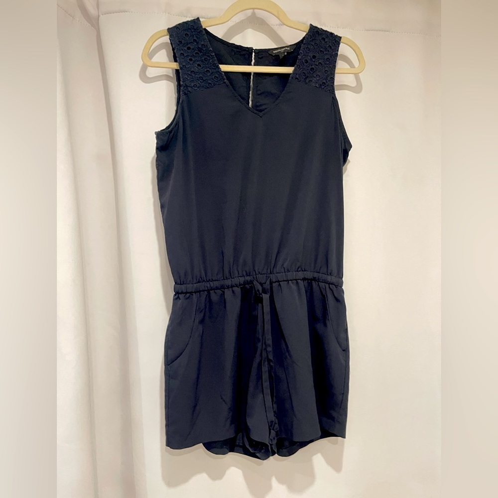 Banana Republic Black Eyelet Romper Size 6